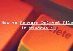Windows 10 में हटाई गई फ़ाइलों को कैसे पुनर्स्थापित करें