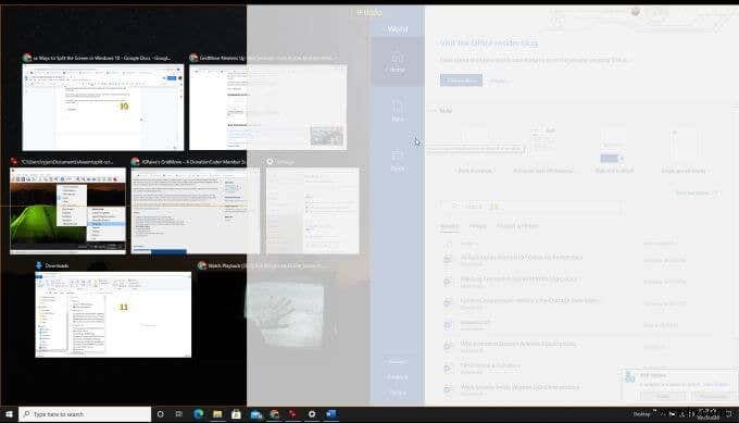 Windows 10 में स्क्रीन को कैसे विभाजित करें