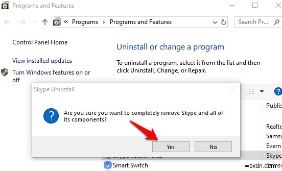 Windows 10 पर Skype को अनइंस्टॉल कैसे करें