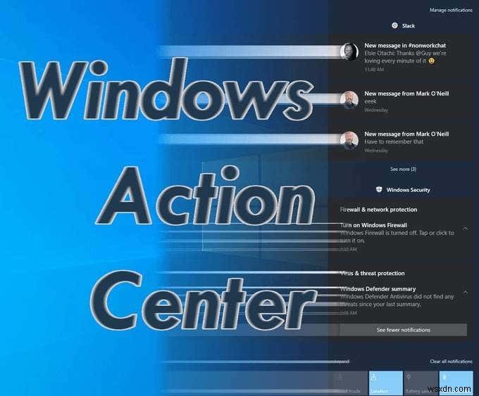 Windows Action Center क्या है?