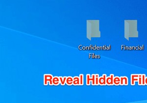 Windows 10 में छुपी हुई फ़ाइलें कैसे दिखाएं