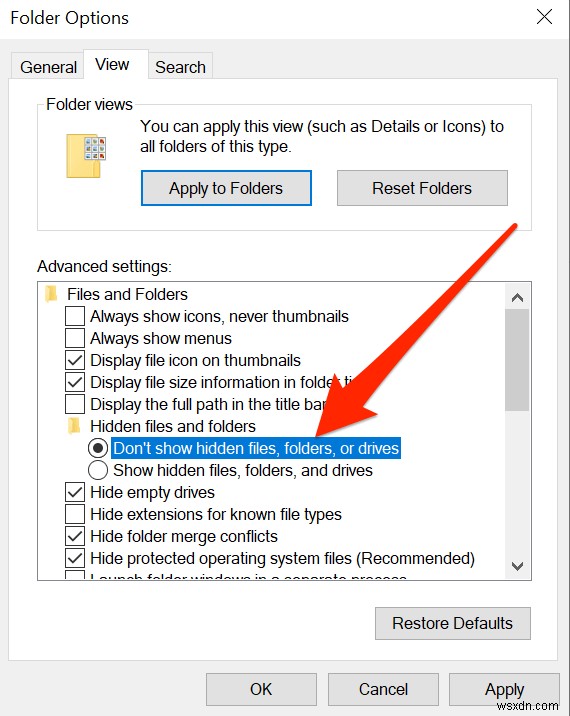 Windows 10 में छुपी हुई फ़ाइलें कैसे दिखाएं