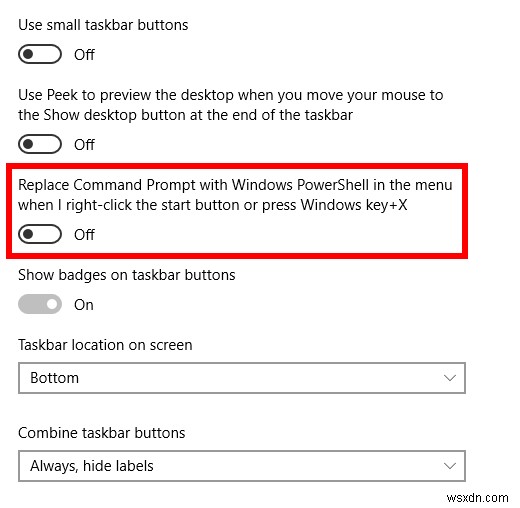 Windows 10 में कमांड प्रॉम्प्ट को PowerShell और इसके विपरीत बदलें