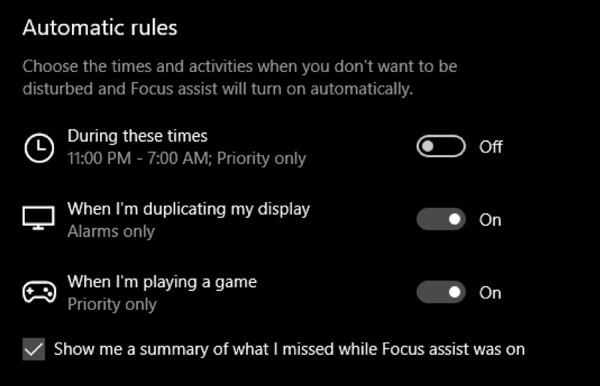 Windows 10 में सूचनाओं को नियंत्रित करने के लिए फ़ोकस असिस्ट का उपयोग करें