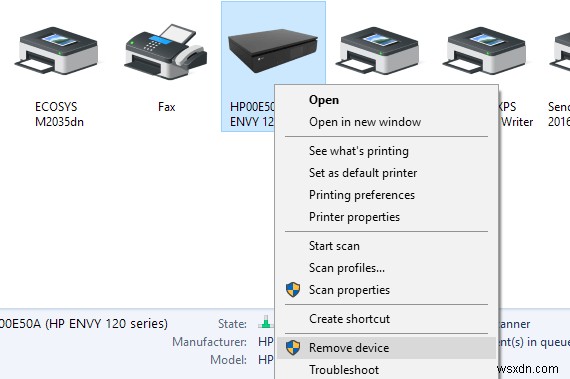 विंडोज़ में ऑफ़लाइन स्थिति में अटके हुए प्रिंटर का समस्या निवारण करें 