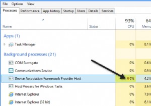 विंडोज 10 में डिवाइस एसोसिएशन फ्रेमवर्क हाई सीपीयू यूसेज? 