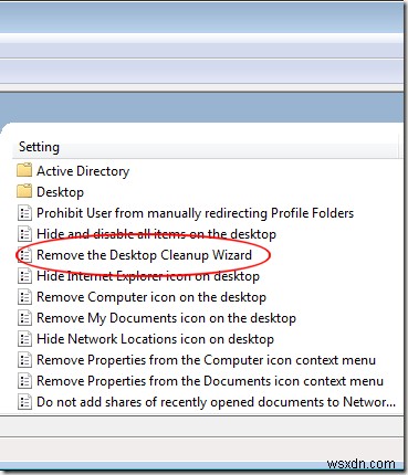 विंडोज 7 से डेस्कटॉप क्लीनअप विज़ार्ड को हटा दें 