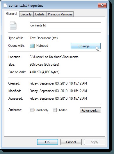 विंडोज 7 में फ़ाइल प्रकार संघों को हटा दें 
