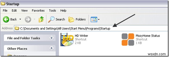 Windows XP में स्टार्टअप में प्रोग्राम कैसे जोड़ें 