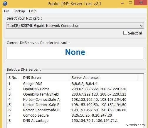 विंडोज़ में DNS सर्वर बदलने के लिए 5 उपयोगिताओं की समीक्षा की गई 