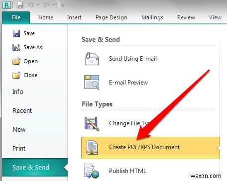Microsoft प्रकाशक फ़ाइलों को PDF में कैसे बदलें