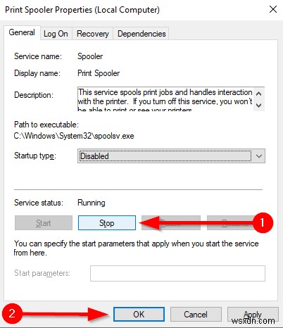 Windows 10 पर प्रिंट स्पूलर सेवा को अक्षम कैसे करें