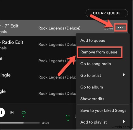 Spotify पर एक कतार कैसे साफ़ करें 