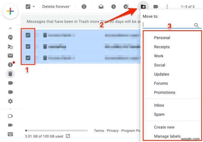जीमेल से हटाए गए ईमेल को कैसे पुनर्प्राप्त करें 