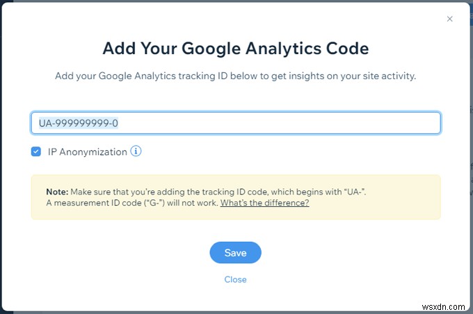 Wix में Google Analytics कैसे जोड़ें 