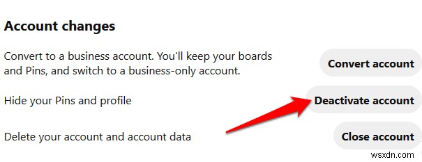 Pinterest खाते को कैसे निष्क्रिय या डिलीट करें