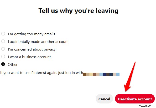Pinterest खाते को कैसे निष्क्रिय या डिलीट करें