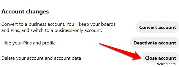 Pinterest खाते को कैसे निष्क्रिय या डिलीट करें