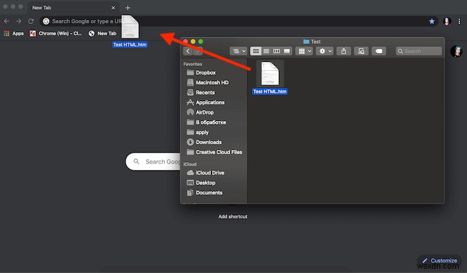 Google क्रोम में एक HTML फ़ाइल कैसे खोलें 