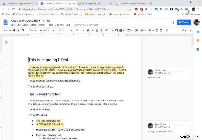 टिप्पणियों के साथ Google दस्तावेज़ कैसे प्रिंट करें