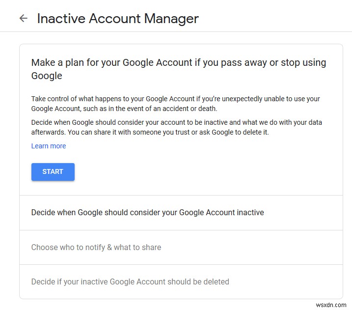 Google निष्क्रिय खाता प्रबंधक को कैसे सक्रिय करें