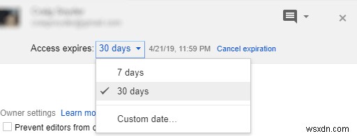 शेयर की गई Google डिस्क फ़ाइलों पर समाप्ति तिथि सेट करें