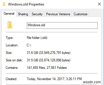 Windows 7/8/10 . में Windows.old फ़ोल्डर को कैसे हटाएं 