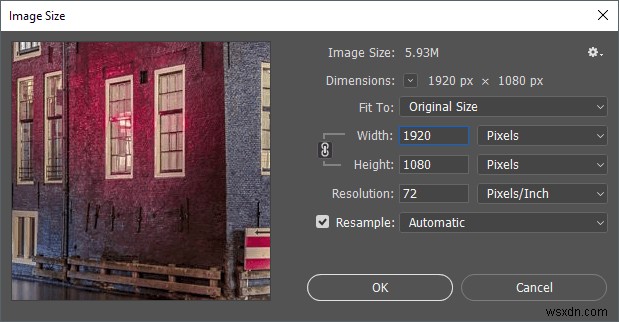 छवि फ़ाइल पर आकार कैसे कम करें 
