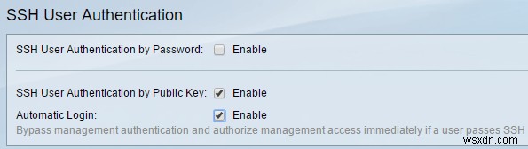 सिस्को SG300 स्विच पर SSH के लिए सार्वजनिक कुंजी प्रमाणीकरण सक्षम करें