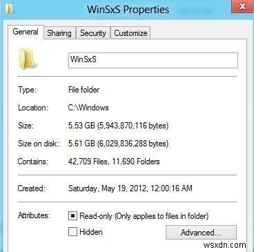 Windows 7/8/10 . में WinSxS फ़ोल्डर को साफ करें 
