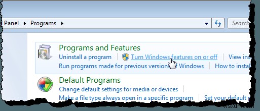 Windows सुविधाओं को सक्षम और अक्षम करें 