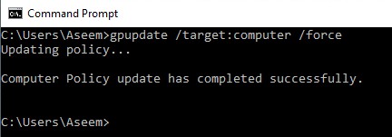 Windows 2000, XP, Vista, 8 और 10 में समूह नीति अद्यतन को बाध्य कैसे करें 