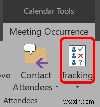 यह देखने के लिए कि किसने स्वीकार किया है, आउटलुक मीटिंग ट्रैकिंग का उपयोग कैसे करें