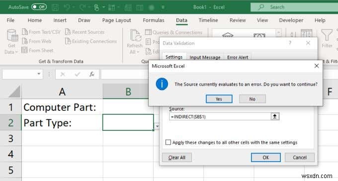 Excel में एकाधिक लिंक्ड ड्रॉप डाउन सूचियां कैसे बनाएं