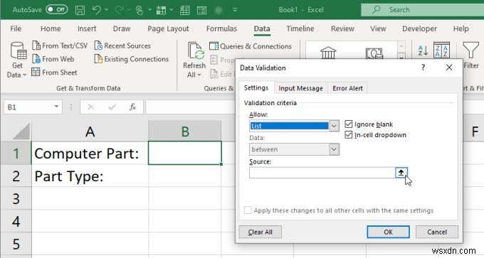 Excel में एकाधिक लिंक्ड ड्रॉप डाउन सूचियां कैसे बनाएं