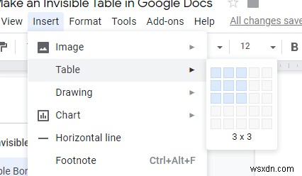 Google डॉक्स में टेबल बॉर्डर कैसे निकालें 