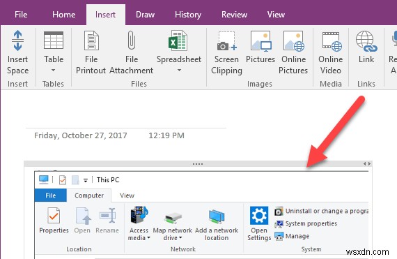 OneNote का उपयोग करके स्क्रीनशॉट कैसे लें और डालें