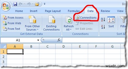 Excel को MySQL से कनेक्ट करना