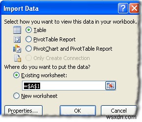 Excel को MySQL से कनेक्ट करना