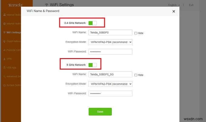 केवल 2.4GHz या 5GHz वाई-फाई बैंड से कैसे कनेक्ट करें (स्विचिंग रोकें) 