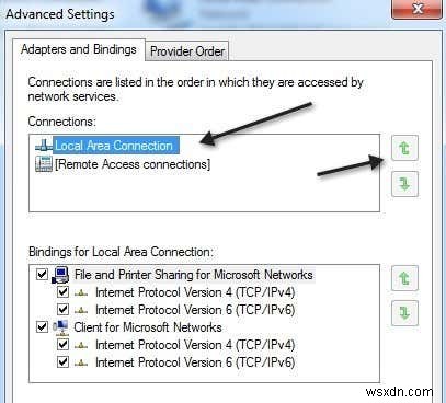 वायरलेस पर वायर्ड कनेक्शन का उपयोग करने के लिए विंडोज 7 को बाध्य करें 