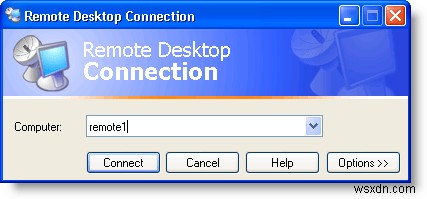 Windows XP या Windows Server 2003 कंप्यूटर को दूरस्थ रूप से एक्सेस करना 