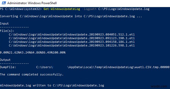 Windows 10 / Windows Server 2016 पर WindowsUpdate.log को कैसे देखें और पार्स करें? 