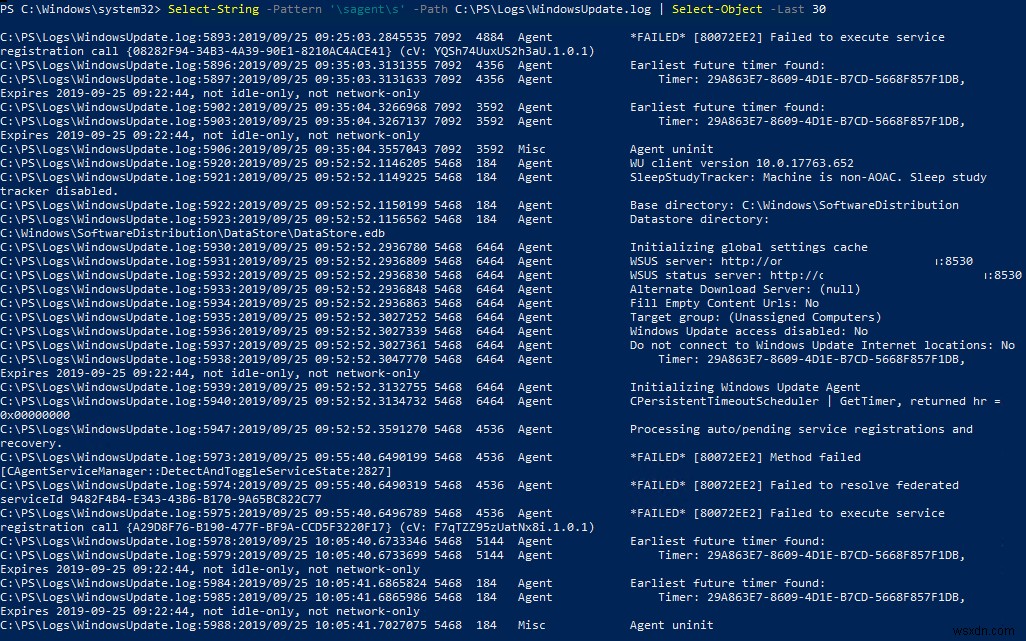 Windows 10 / Windows Server 2016 पर WindowsUpdate.log को कैसे देखें और पार्स करें? 