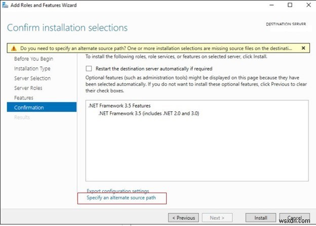 विंडोज सर्वर और विंडोज 10 पर .NET Framework 3.5 कैसे स्थापित करें? 