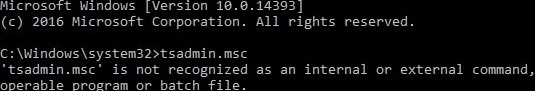 विंडोज सर्वर 2016 आरडीएस होस्ट पर TSADMIN.msc और TSCONFIG.msc स्नैप-इन का उपयोग करना 