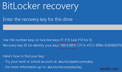 सक्रिय निर्देशिका में BitLocker पुनर्प्राप्ति कुंजी संग्रहीत करना 