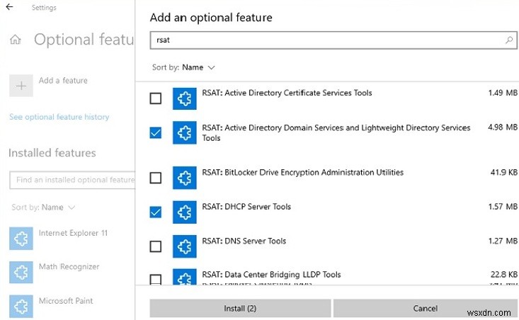 Windows 10 और 11 पर RSAT व्यवस्थापन उपकरण स्थापित करना 