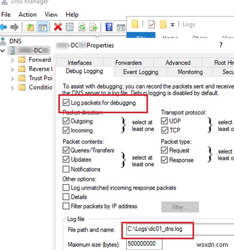 Windows सर्वर पर DNS क्वेरी लॉगिंग और पार्स लॉग फ़ाइल को कैसे सक्षम करें? 