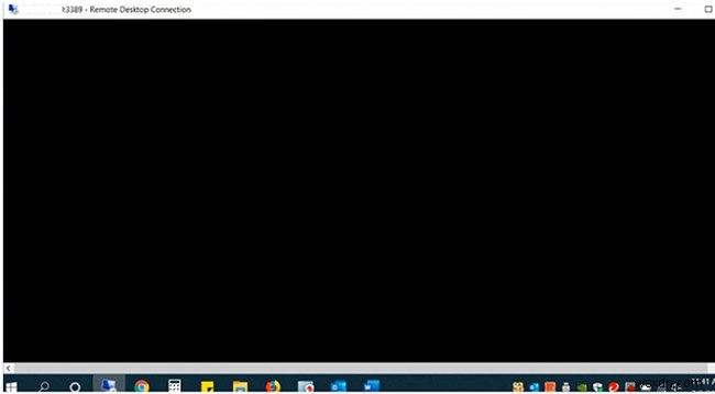 विंडोज रिमोट डेस्कटॉप (आरडीपी) कनेक्शन का उपयोग करते समय ब्लैक स्क्रीन 